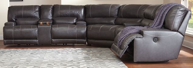 Signature Design by Ashley® McCaskill 3-Piece Gray Power Reclining Sectional-1