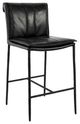 Classic Home Mayer Black/Jet Black 26" Leather Counter Stool-0