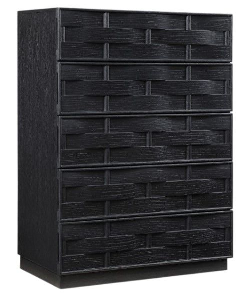 Meridian Furniture Weave Black Chest-0