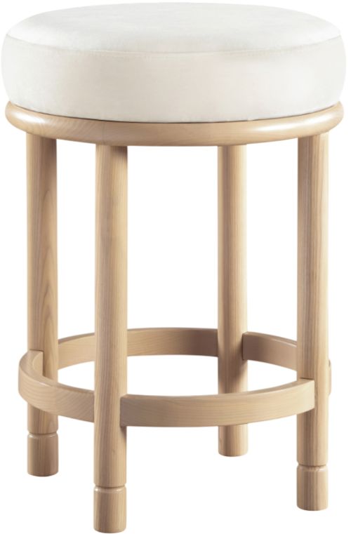 Meridian Furniture Monette Cream/Natural Upholstered Counter Stool-0