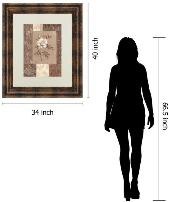 Classy Art Single Rose by Vivian Flasch Framed Print Wall Art-3