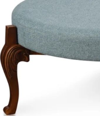 Stylecraft Dann Foley Lifestyle Light Blue Round Ottoman-1