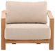 Dovetail Furniture Redford Natural/Sand Fabric/Teak Outdoor Sofa Chair-1