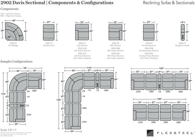 Flexsteel® Customizable Davis 4-Piece Reclining Sectional-2