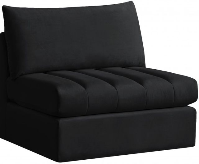 Meridian Furniture Jacob Black Velvet Modular Armless Chair-0