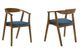 Armen Living Santana 2-Piece Blue Dining Chair Set-3