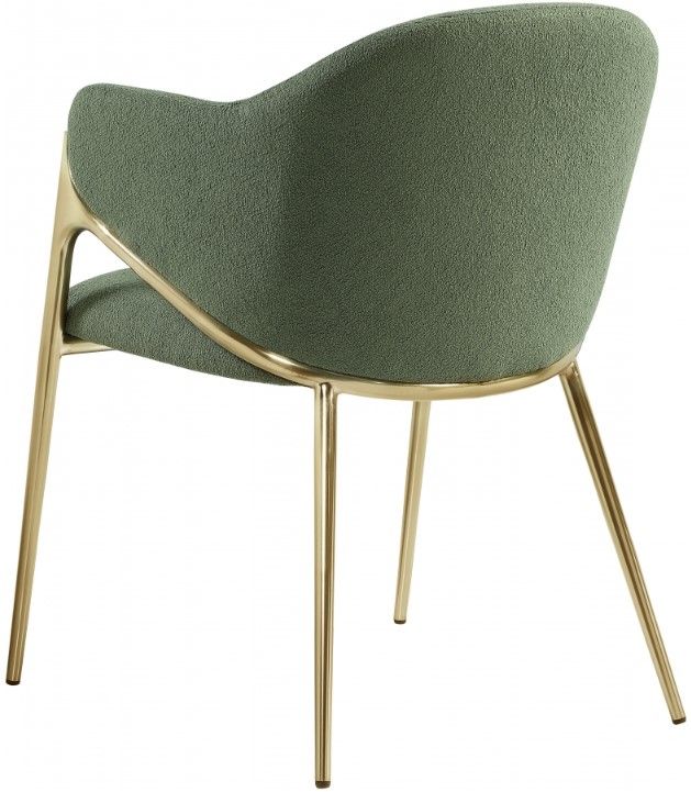 Meridian Furniture Nial Green/Brushed Brass Dining Chair-2