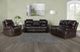 New Classic® Home Furnishings Sierra Brown Console Loveseat with Dual Recliners-1