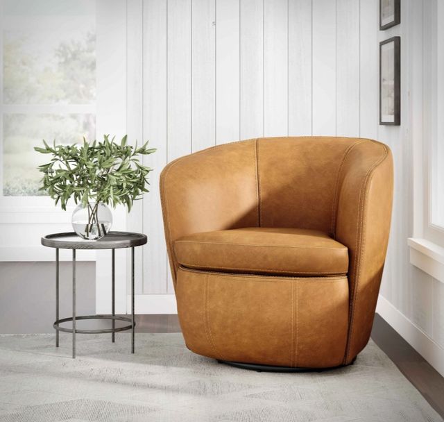 Parker House® Barolo Vintage Caramel Swivel Club Chair-1