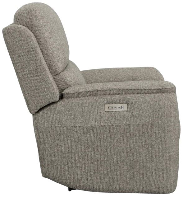 Flexsteel® Henry Fog Gray Power Recliner with Power Headrest and Lumbar-2