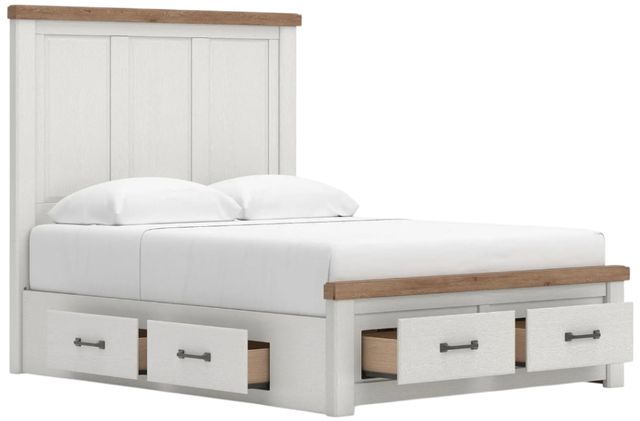 Signature Design by Ashley® Savonport Brown/White Queen Storage Panel Bed-3