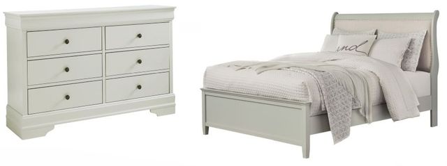 Signature Design by Ashley® Jorstad 2-Piece Gray King Sleigh Bed Set-0