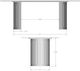Amisco Customizable Rachel 84" Rectangular Dining Table with 0.5" White Glass Top-3