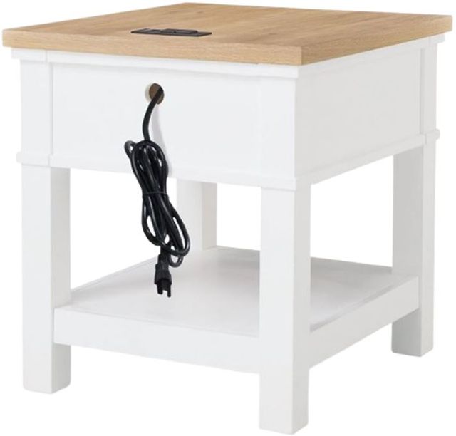 Signature Design by Ashley® Ashbryn Natural End Table with White Base-3