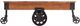 Mazin Furniture Factory Brown Cocktail Table with Black Metal Wheels -0