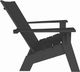 Unwasted® Tranquil Black Plastic Outdoor Adirondack Chair-1