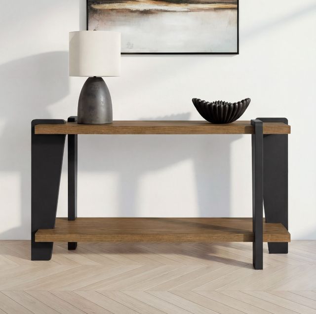 Signature Design by Ashley® Weathermore Black/Brown Sofa Table-1