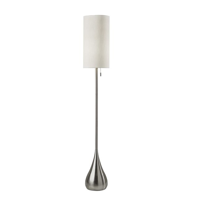 Adesso® Christina Brushed Steel Floor Lamp-0