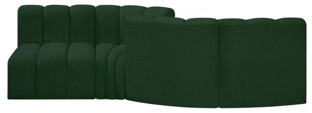 Meridian Furniture Arc 4-Piece Green Sectional-1