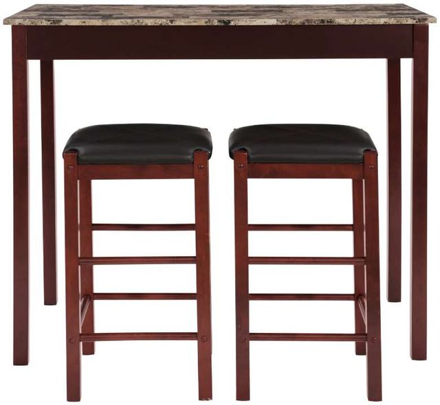 Linon Lance 3-Piece Espresso Pub Table Set-3