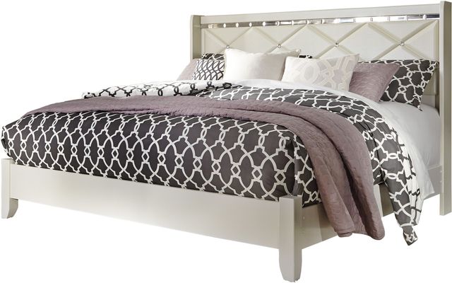 Signature Design by Ashley® Dreamur 3-Piece Champagne King/California King Panel Headboard Bed Set-1