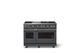 Viking® 5 Series 48" Cast Black Pro Style Gas (NG) Range with Brushed Brass Trim-3
