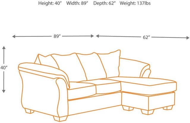 Signature Design by Ashley® Darcy Cobblestone Sofa Chaise-3