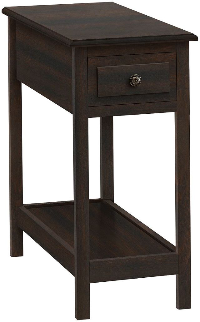 Monarch Specialties Inc. Walnut 2-Tier Narrow Accent Table-0