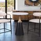 Furniture of America® Streatham White Dining Table with Black/Gold Base-3