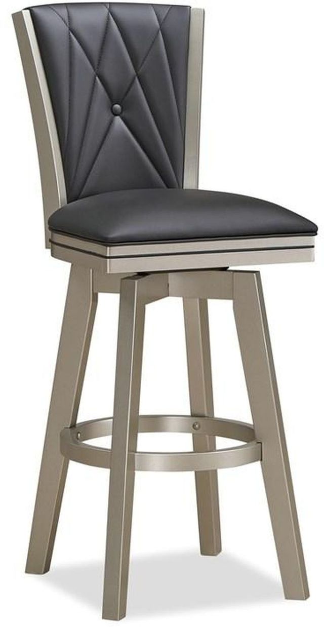New Classic® Home Furnishings Berkely 30" Black Swivel Counter Stool-1