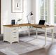 Winners Only® Cardiff Brown/White 66" Desk with 39" Return-1