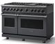Viking® 7 Series 48" Cast Black Pro Style Dual Fuel Range with 12" Griddle-2