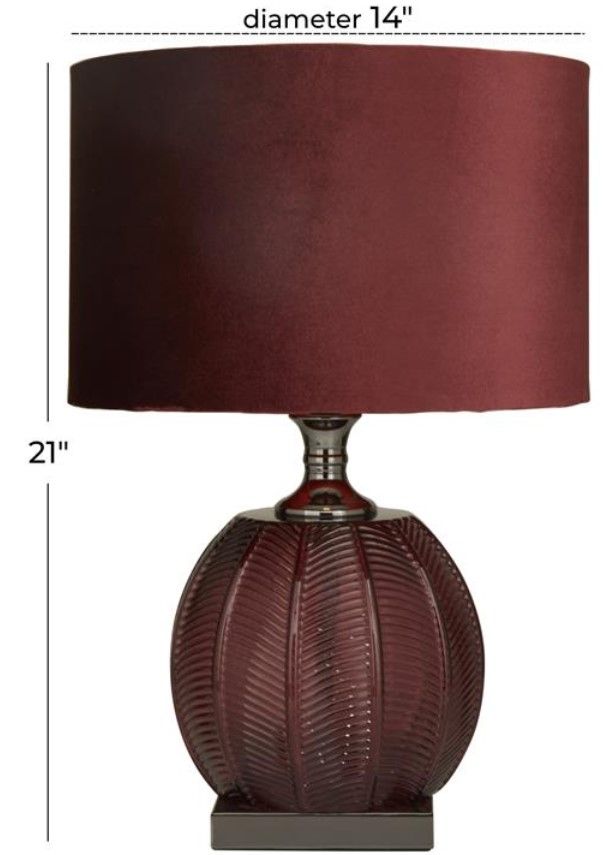 Deco Marche Red Glass Table Lamp-3