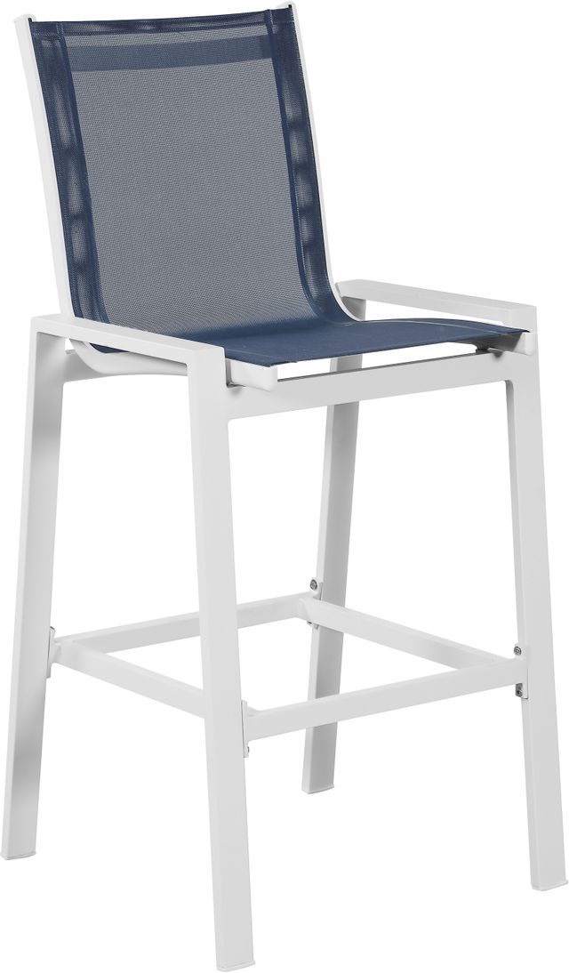 Meridian Furniture Nizuc 2-Piece Navy Outdoor Patio Mesh Barstool-0
