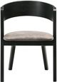 Armen Living Jackie 2-Piece Black/Brown Dining Arm Chair Set-3
