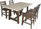 Jofran Inc. Sierrafina 5-Piece Almond/Cortado 87" Dining Table Set -0