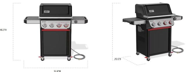 Weber® Spirit® EX-425C 4-Burner Black Smart Freestanding Natural Gas Grill-1