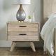 Armen Living Baly Grey Sandblast Summer Drawer Nightstand-4