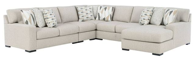 Benchcraft® Laurelgrove 5-Piece Pebble Right Arm Facing Sectional and Chaise-0