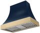 AGA Cascade 36" Indigo Wall Mounted Range Hood with Brushed Brass Trim-0