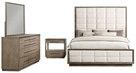 Coaster® Durango 4-Piece Cream/Washed Oak Queen Size Bedroom