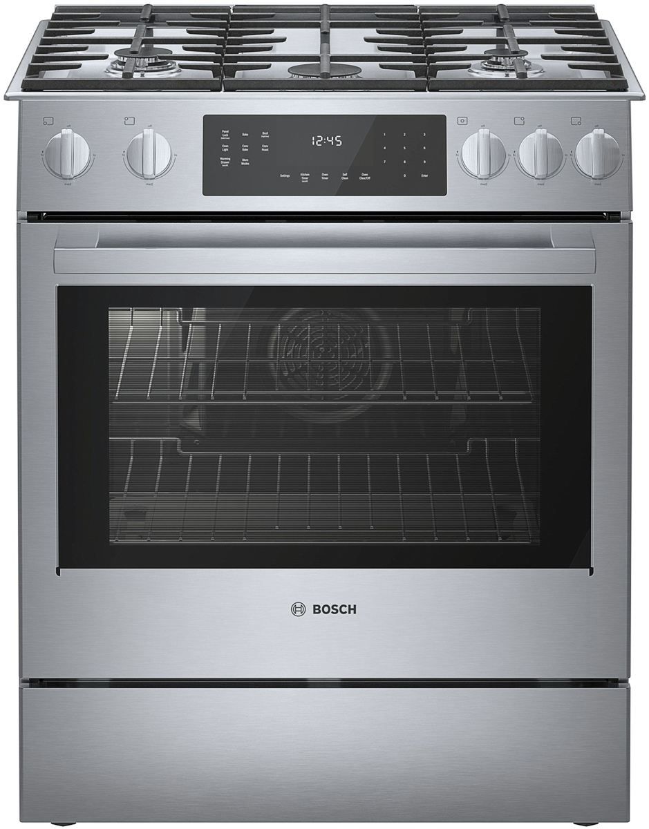 Bosch® 800 Series 30" Stainless Steel Slide In Gas Range