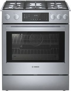 Bosch® 800 Series 30" Stainless Steel Slide In Gas Range