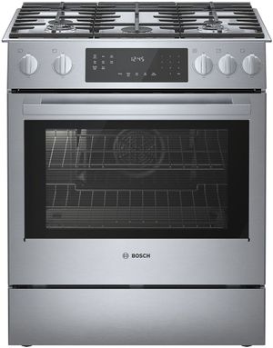 front view of the Bosch® 800 Series 30" Stainless Steel Slide In Gas Range