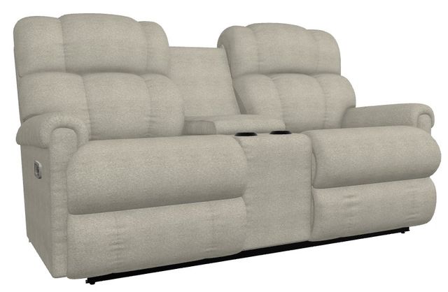 La-Z-Boy® Pinnacle Dove Power Wall Reclining Loveseat with Headrest and Console-0
