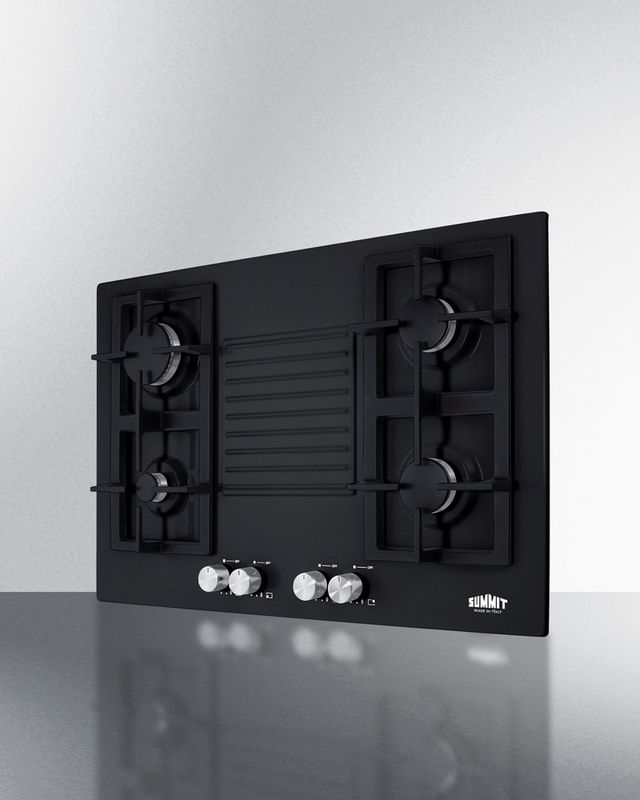 Summit® 30" Black Gas Cooktop-1