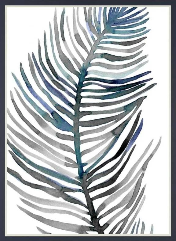 Classy Art Blue Feathered Palm III by Emma Scarvey Wall Art-1