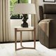Flexsteel® Verona White Accent Table with Pebble Brown-4