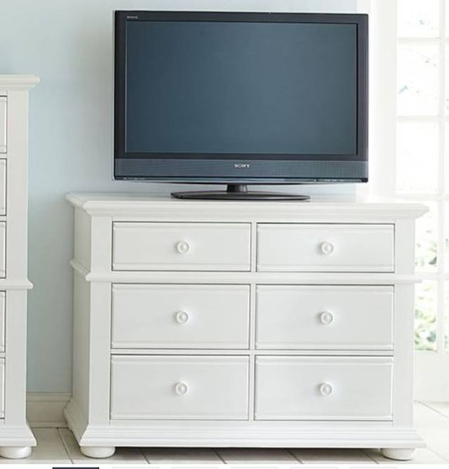 Liberty Furniture Summer House I Oyster White Media Chest-1