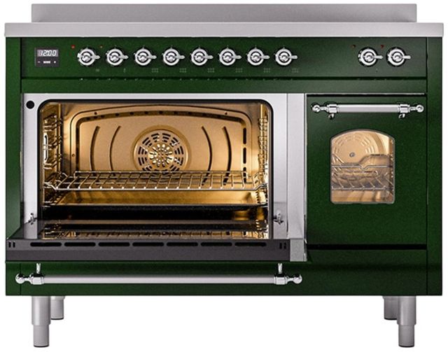 Ilve® Nostalgie II Series 48" Emerald Green Pro Style Induction Range-2